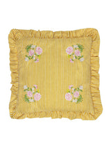 Next Wylder Yellow Martha Embroidered Ruffle Cushion 50x50x8cm- Buy online at McGrocer