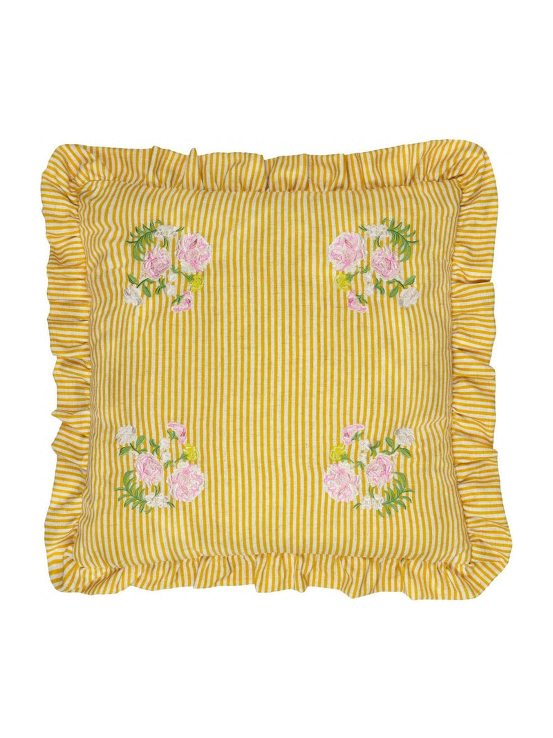Wylder Martha embroidered ruffle cushion, UK version