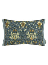 Next Morris & Co Indigo Snakeshead Printed Outdoor Cushion 40x60cm- Buy online at McGrocer