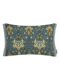 Morris & Co Indigo Snakeshead printed outdoor cushion (British brand)