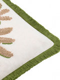 Furn Green Palm Embroidered Cushion 45cm, UK version