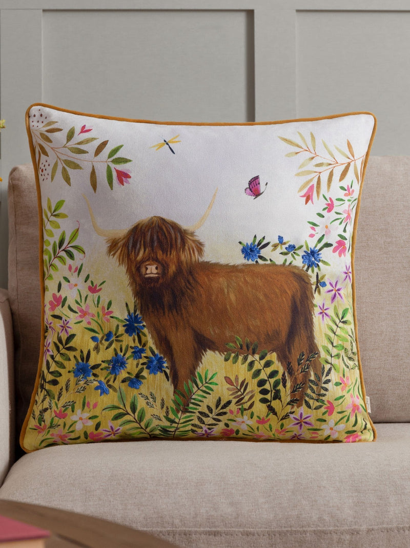 Evans Lichfield Daisy Hill Agnes printed cushion - British product