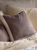 Yard taupe Auden velvet cushion 50cm (British brand)