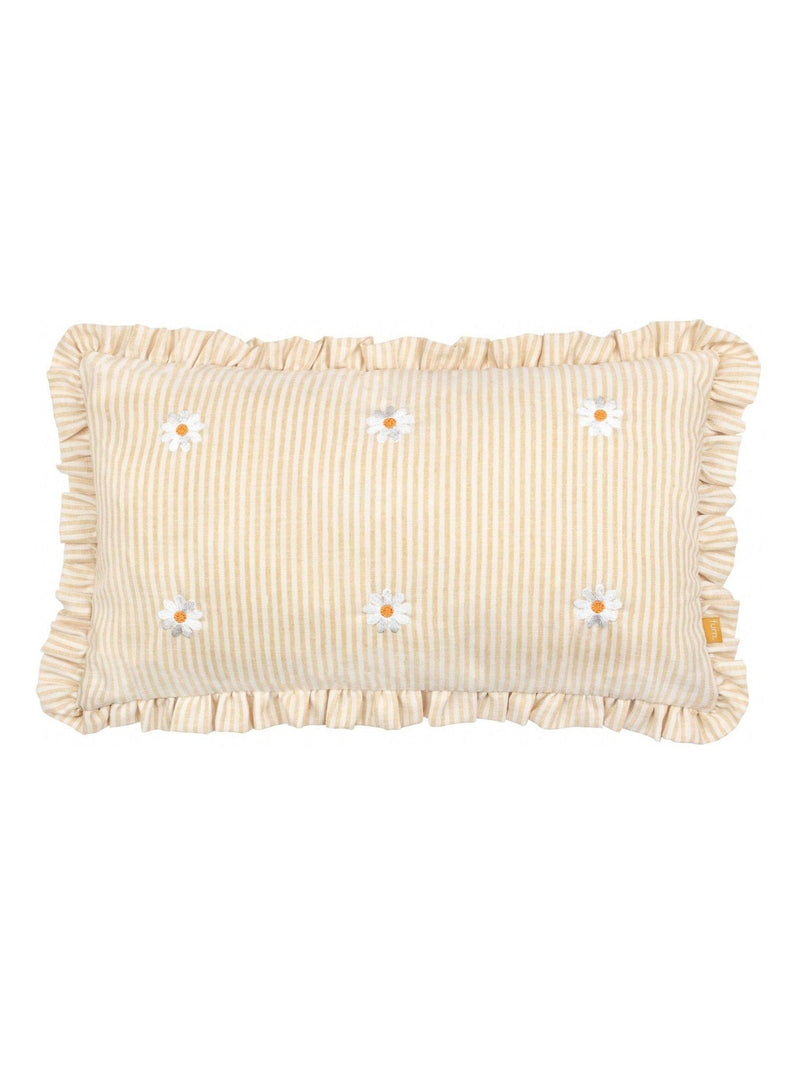 Furn Daises embroidered ruffle cushion 30x50cm UK version