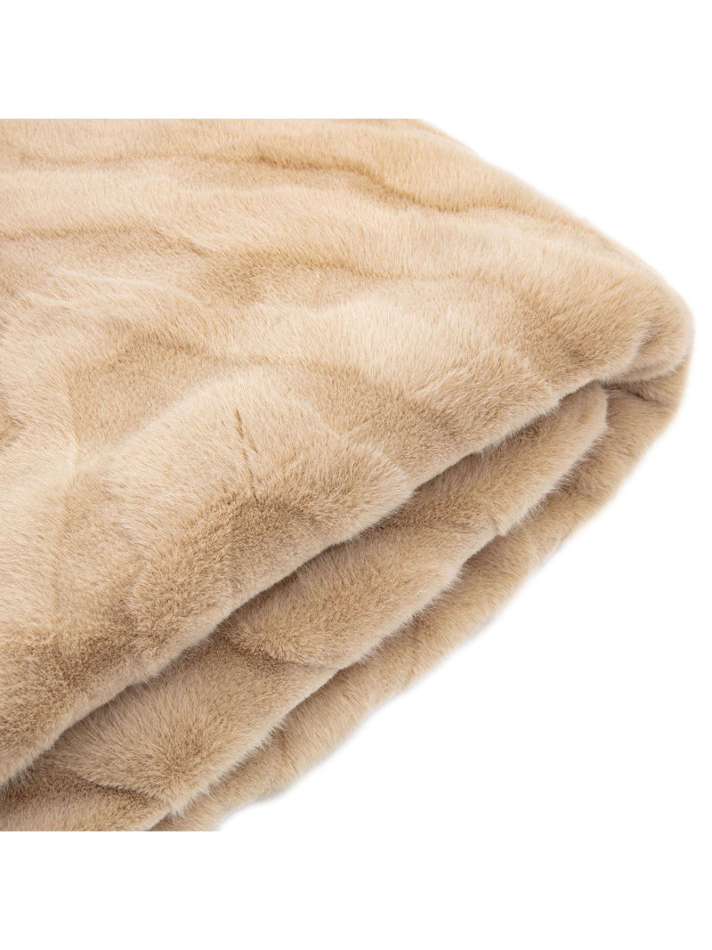 Gallery Home brown chevron faux fur throw 200x130cm, UK version
