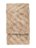 Gallery Home brown chevron faux fur throw 200x130cm, UK version