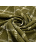 Gallery Home green poly check throw 200x130cm, imported from the UK