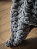 Gallery Home grey knit throw 200x130cm, imported from the UK