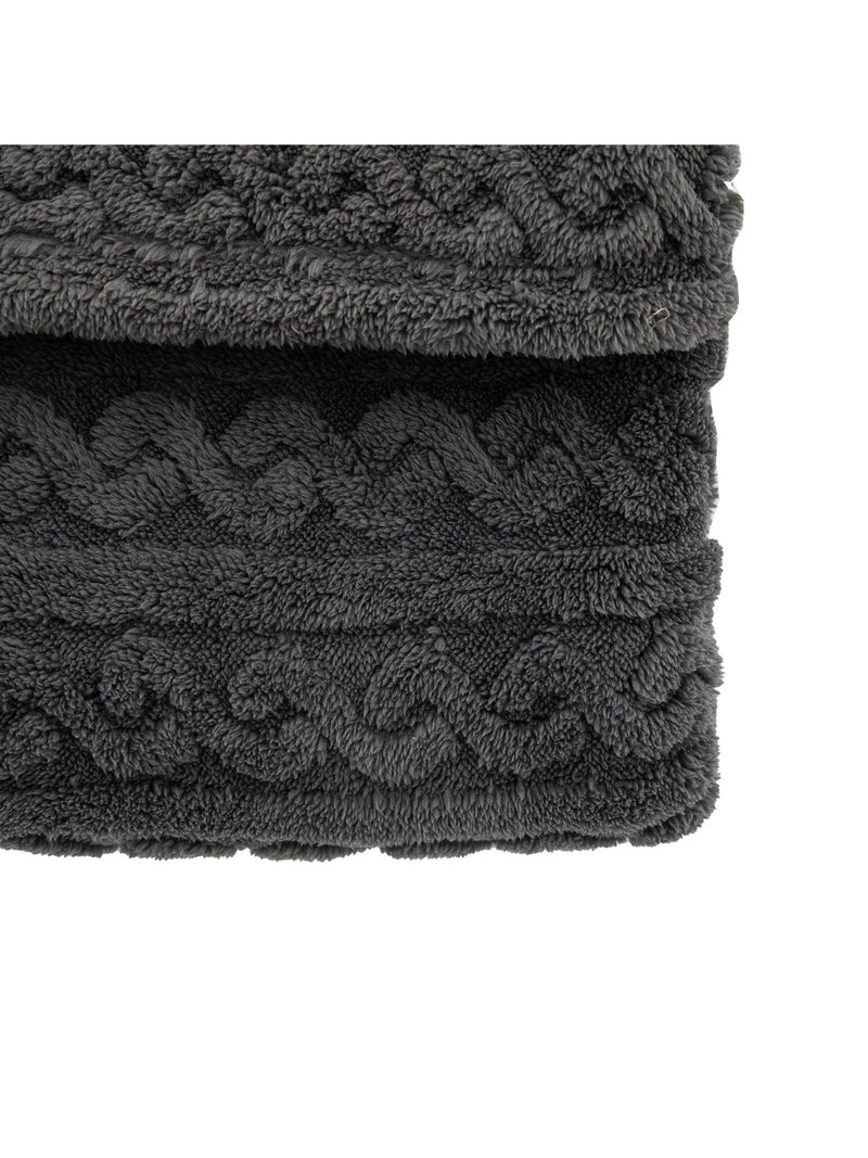 Gallery Home grey knit throw 200x130cm, imported from the UK