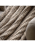 Gallery Home brown luxury melange knit throw 130x200cm, imported from the UK