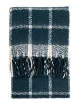 Next Gallery Home Blue Poly Check Throw- Buy online at McGrocer