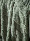Gallery Home green cross knit throw, imported from the UK