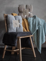 Next Gallery Home Grey Teddy Fleece Throw 130cm x 200cm- Buy online at McGrocer