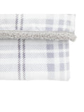 Gallery Home grey tartan sherpa throw blanket, UK version