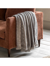 Next Gallery Home Grey Willow Chenille Throw 200cm x 130cm- Buy online at McGrocer