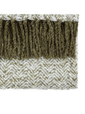 Gallery Home green herringbone faux fur throw - British product