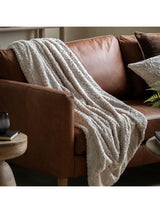 Next Gallery Home Natural Hampshire Faux Fur Throw 200cm x 150cm- Buy online at McGrocer
