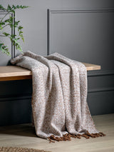 Next Gallery Home Brown Herringbone Faux Throw 200cm x 180cm- Buy online at McGrocer