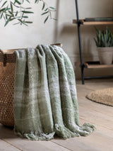 Next Gallery Home Green Check Throw 200cm x 180cm- Buy online at McGrocer