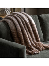 Next Gallery Home Brown Fringe Throw- Buy online at McGrocer