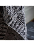 Gallery Home grey chenille cable throw 200x130cm, UK version