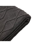 Gallery Home grey chenille cable throw 200x130cm, UK version