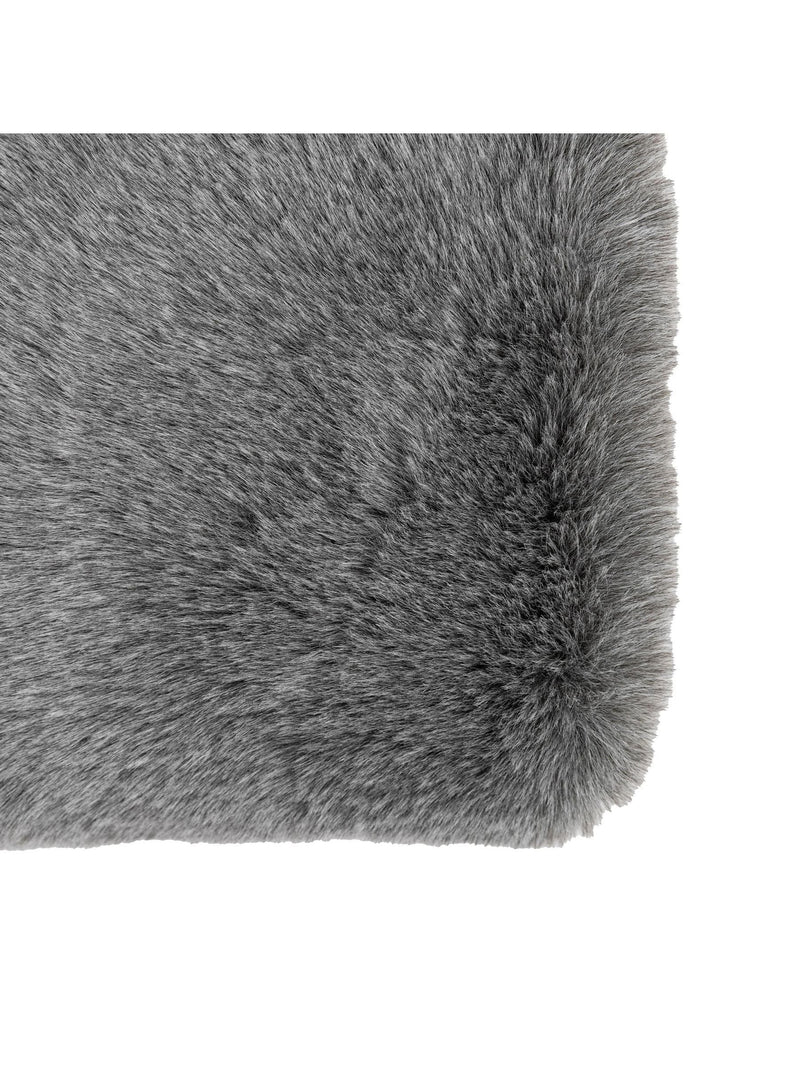Gallery Home grey faux fur throw 150x200cm (British brand)