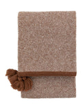 Gallery Home orange knitted border tassel throw - British product