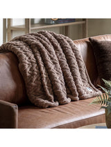 Next Gallery Home Black Herringbone Sherpa Throw- Buy online at McGrocer