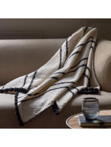 Next Gallery Home Cream Ophelia Scalloped Throw 200cm x 130cm- Buy online at McGrocer