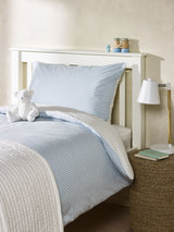 Next The White Company Cloud Blue Reversible Gingham Pillowcase- Buy online at McGrocer