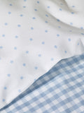 The White Company cloud blue reversible gingham pillowcase (British brand)