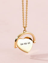 Next Posh Totty Designs Gold Tone Personalised Heart Spinner Necklace- Buy online at McGrocer
