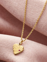 Next Posh Totty Designs Gold Tone Confetti Birthstone Heart Charm Necklace 10mm x 15mm- Buy online at McGrocer