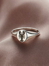 Next Posh Totty Designs Personalised Sterling Silver Lobster Signet Ring- Buy online at McGrocer