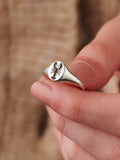 Posh Totty Designs personalised lobster signet ring, imported from the UK