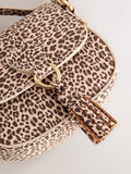 Western cross-body bag with animal print, imported from the UK