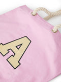 Alphabet personalised cotton tote bag with marine style (British brand)
