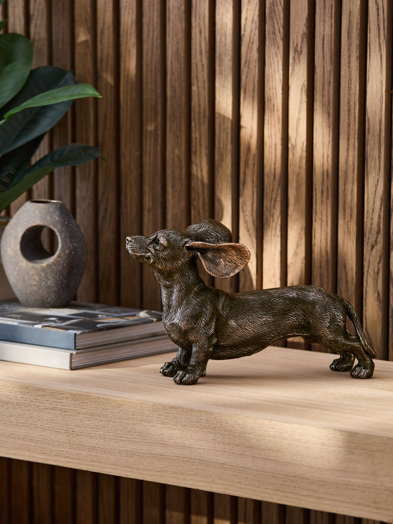Bronze Hoxley Dachshund ornament - British product