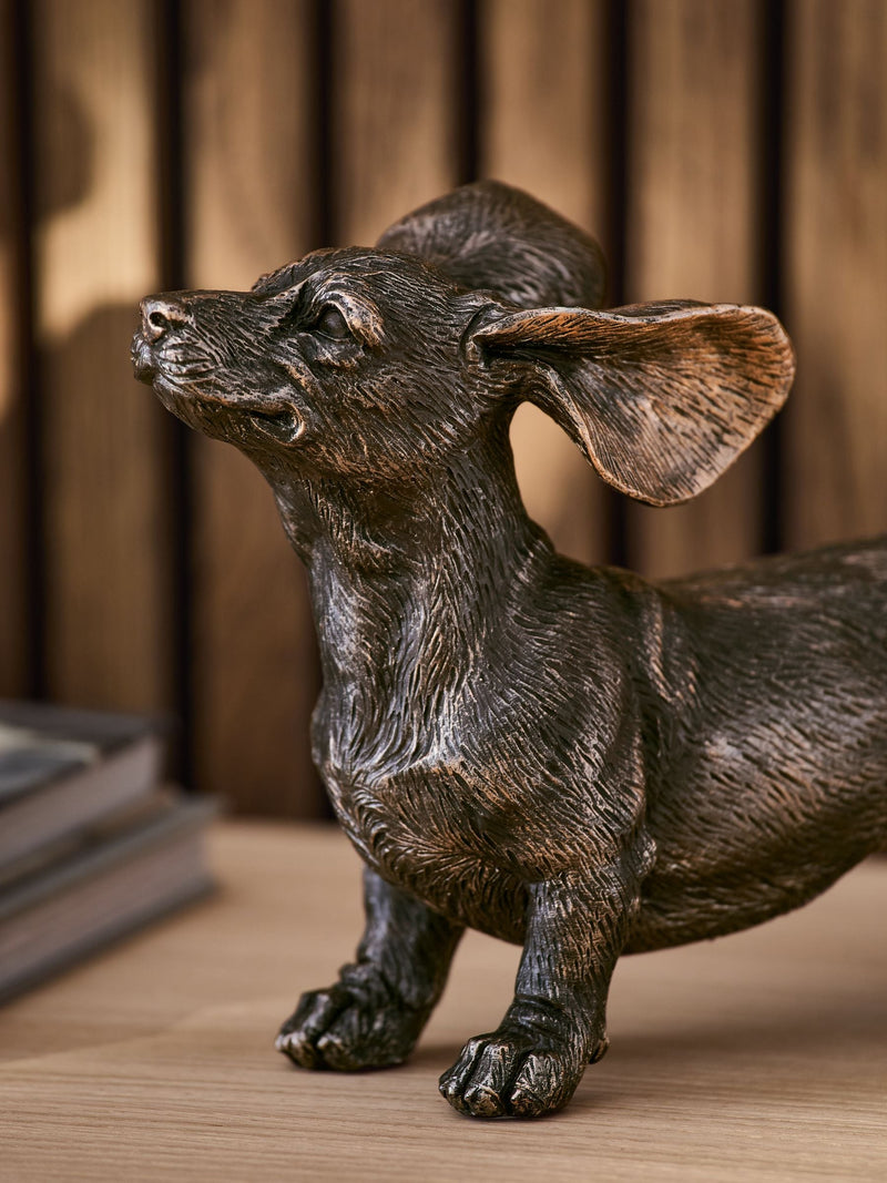 Bronze Hoxley Dachshund ornament - British product