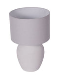 Libra Interiors Rhodes white ceramic table lamp large, UK version