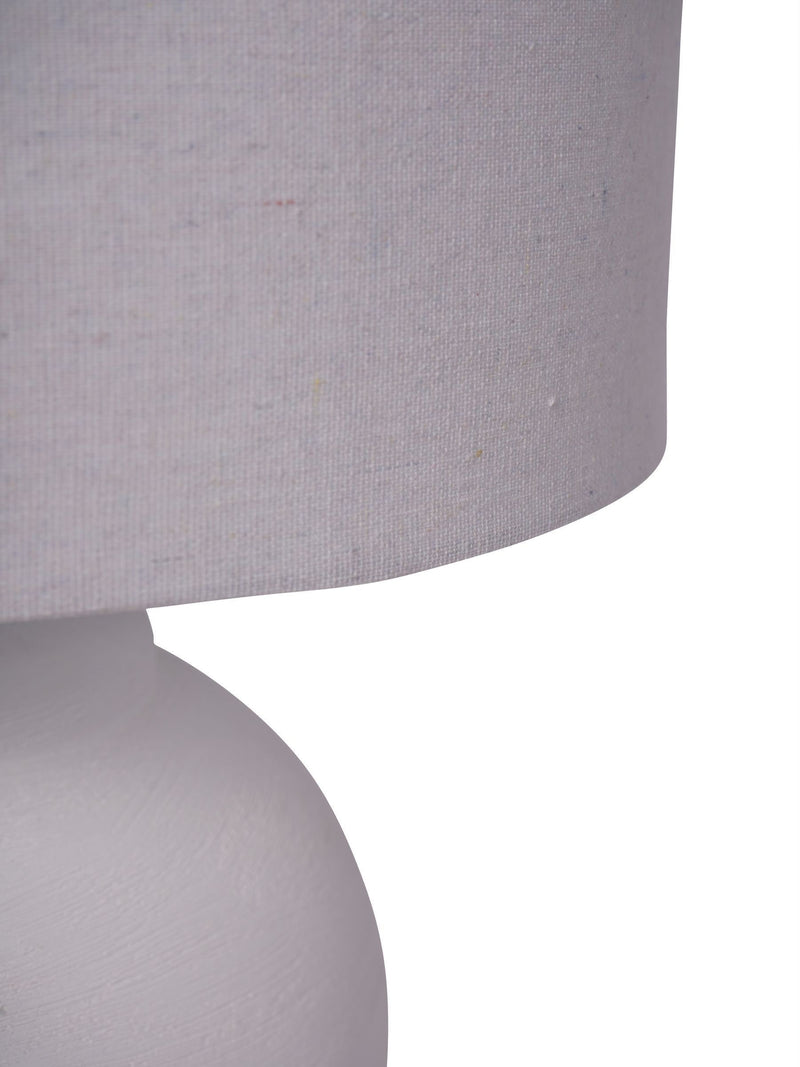 Libra Interiors Rhodes white ceramic table lamp large, UK version