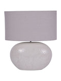 Libra Interiors white Oviedo terracotta table lamp (British brand)