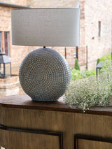 Next Libra Interiors Blue Lugo Ceramic Table Lamp- Buy online at McGrocer