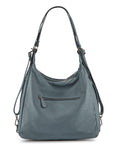 Pavers blue leather convertible shoulder bag backpack - British product