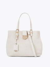 Next Carvela Cream Maria Mini Weave Tote Bag- Buy online at McGrocer