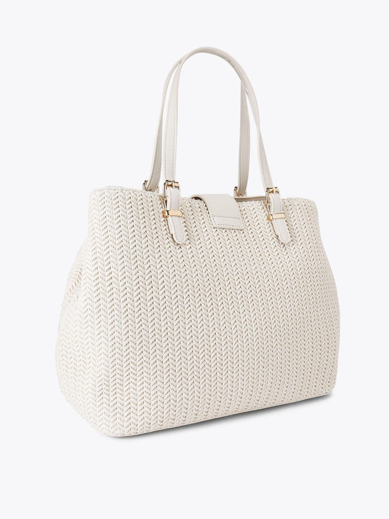 Carvela cream woven tote bag - British product