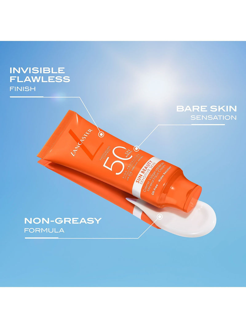 Lancaster Sun Beauty SPF 50 Sensitive Skin Mineral Face Cream 50ml, UK version