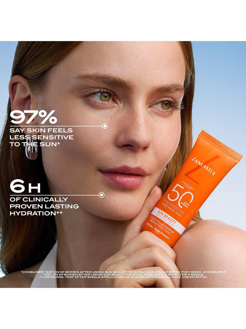 Lancaster Sun Beauty SPF 50 Sensitive Skin Mineral Face Cream 50ml, UK version