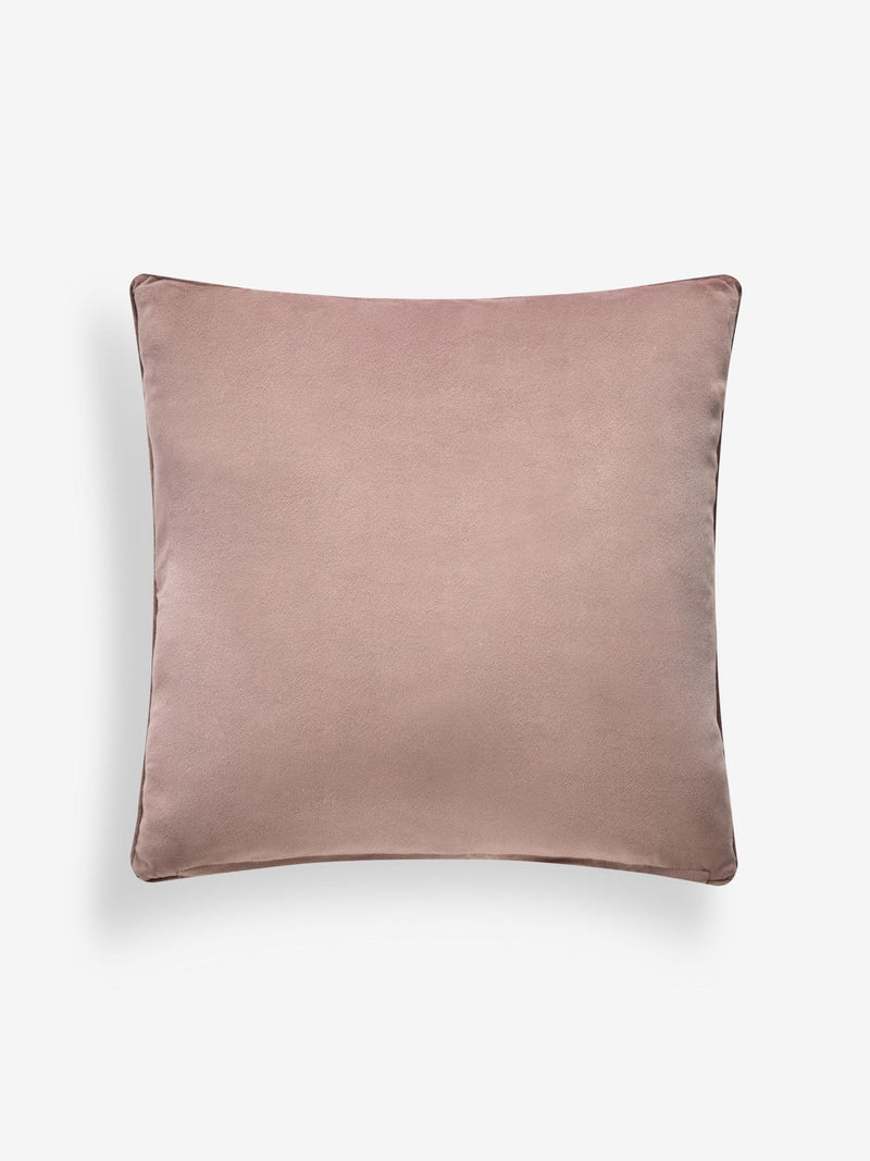 Rebel Spot blush pink velvet cushion 50x50cm - British product
